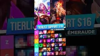 Miniature : Tierlist Support Saison 16 : Les Meilleurs Champions Pour Carry de Fer à Emeraude ! #leagueoflegends