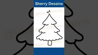 Miniature : Comment dessiner un sapin de Noël facile 🎄 #noel #shorts