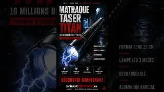 Miniature : Matraque Taser TITAN 10 millions de volts ⚠️  Défense du domicile
