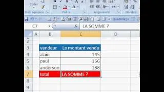 Miniature : MS EXCEL comment calculer la somme des nombres