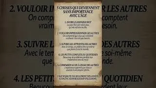Miniature : Ce Qui Ne Compte Plus Avec L’Âge #sagesse #vie #après50ans