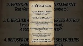 Miniature : Les 5 Pièges de l’Ego #psychologie #sagesse #ego
