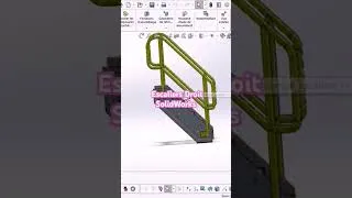 Miniature : Escalier droit en 3D – Modélisation rapide sous SolidWorks #shorts