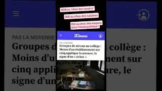 Miniature : Groupes de niveau en collège : le flop du "choc" !