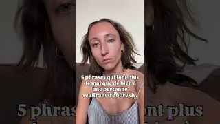 Miniature : La plupart des personnes qui prononcent ces phrases veulent bien faire #anorexie #short #ytbshorts