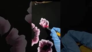 Miniature : Comment peindre un joli bouton de rose en peinture acrylique avec la technique onestroke 🌹