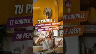 Miniature : Tu préfères te coincer le doigt dans une goupille ou aller manger chez ta belle-mère ? 🫣
