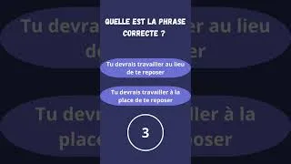 Miniature : Quiz français (niveau intermédiaire) = quelle est la phrase correcte ?