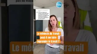Miniature : Le médecin du travail peut-il me faire reprendre le travail ? #pourtoi #accident #travail #santé