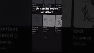 Miniature : Un compte roblox inquiétant…#roblox #horror #robloxfrançais