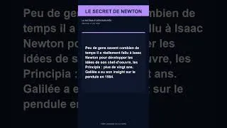 Miniature : Newton a mis 20 ans pour son chef-d'œuvre : la leçon #Shorts