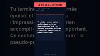 Miniature : La pseudo-productivité mène droit au burnout financier #Shorts