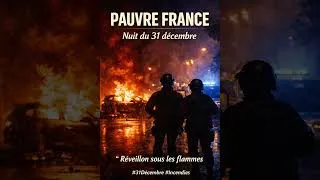 Miniature : Pauvre France  la nuit du 31 décembre sous les flammes #france #rn #tanguy