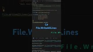 Miniature : C# File Write All lines - fichier en c# #netcore