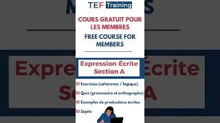 Miniature : COURS GRATUIT pour les MEMBRES #tefcanada #tef