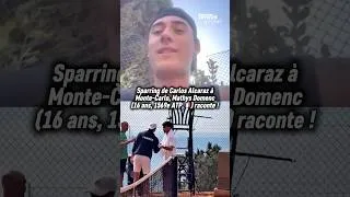 Miniature : Mathys Domenc a eu l’occasion de taper la balle à Monte-Carlo avec Alcaraz en tant que sparring !
