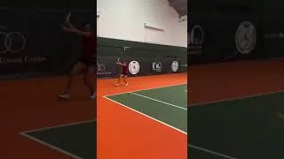 Miniature : Caroline Garcia s’entraîne au Tennis Club de Lyon