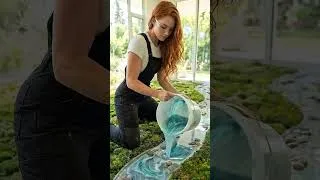 Miniature : This Epoxy Resin idea completely transformed the bedroom floor#reels #trending #diy #craft