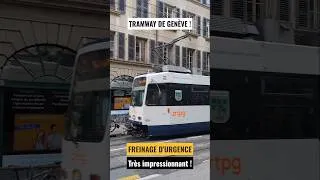 Miniature : FREINAGE BRUSQUE POUR CE TRAMWAY GENÈVOIS ! 😯 #tram #railway #urban #city #geneve