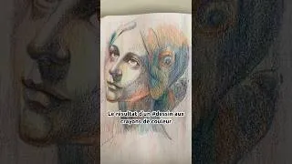 Miniature : Quand je dessine aux crayons de couleur dans mon carnet de #croquis