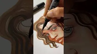 Miniature : Extrait d’une réalisation de portrait personnalisé aux marqueurs