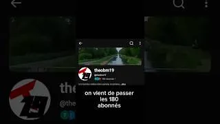 Miniature : ma vidéo de remerciement pour les 180 abonnés