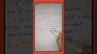 Miniature : Comment résoudre l'équation  du second degré dans l'ensemble C 💢