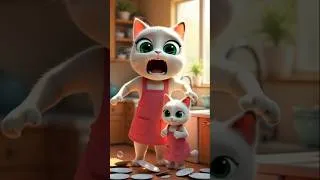 Miniature : Kitten Masha's Hilarious Dish Disaster! 🍽️💥😂