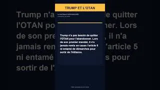Miniature : Trump peut tuer l'OTAN sans la quitter : le scénario qui inquiète #Shorts
