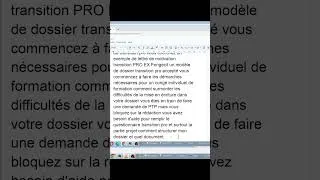 Miniature : Transitions Pro/Fongecif formation explication Lettre de Motivation Reconversion MODÈLE - #Shorts