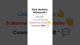 Miniature : Cette Vidéo Va Rendre Petit Tout Ce Qui Est Autour De Toi!!😱
