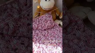 Miniature : Avancée de l'étole ajourée Feuilles 🍃 Tutos Tricot - Françoise