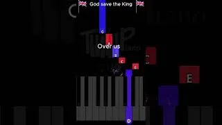 Miniature : How to easily play the United Kingdom National Anthem on the piano (notes and lyrics)#pianotutorial