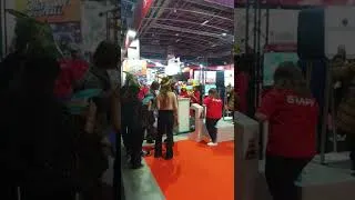 Miniature : Distribution à volonté de casquettes #pokemon sur le stand de @NintendoFR  @Paris Games Week