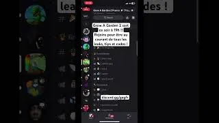 Miniature : Ça va être incroyable, le retour de Grow A Garden !! #discord #growagarden #roblox #gag2 #leaks