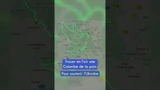 Miniature : Un pilote soutient l'🇺🇦 en dessinant une colombe dans les airs ! | #short