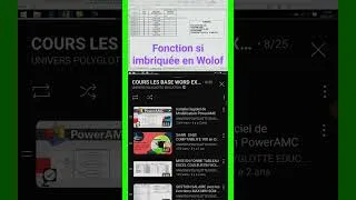 Miniature : Fonction si ombriquee sous excel en wolof #short   #universpolyglotteeducation