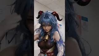 Miniature : Ganyu transition #ganyugenshin #AI #cosplaytransition #genshincosplay #swapface transition