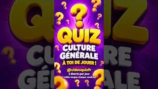 Miniature : @VideoQuizFR Quiz Nº 136 - Short 01 - 3 questions pour les génies #videoquiz #quiz #quizz