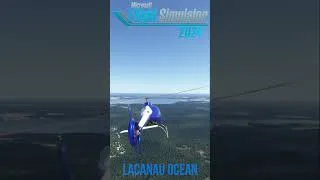 Miniature : Sur le trait de côte en hélico - Lacanau Océan - MSFS 2024
