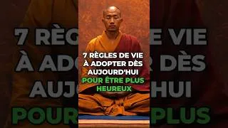 Miniature : 7 RÈGLES DE VIE À ADOPTER DÈS AUJOURD'HUI POUR ÊTRE PLUS HEUREUX  #sagesse #viral #sagesseancienne