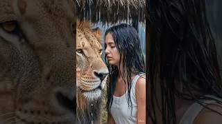 Miniature : A Crying Lion Protected Her From the Storm