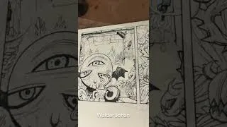 Miniature : Comic book page inking