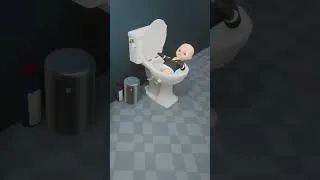 Miniature : the Yellow Baby in smoking ft skibidi toilet #funny #subscribemychannel h