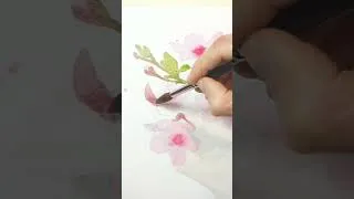 Miniature : How to paint Cherry Blossoms in Watercolor