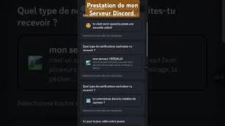 Miniature : présentation de mon serveur Discord avec 4 role principale dessus. #shorts #discord #viral #song