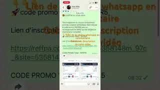 Miniature : Chaîne whatsapp disponibile pour les pronostics 1xbet gratuit #pronostic #pronostics #parissportifs