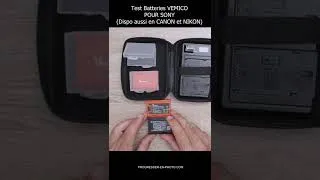 Miniature : Test batteries VEMICO (Pour SONY, NIKON, CANON)