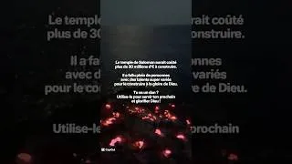 Miniature : Quel est le rapport entre le temple de Salomon et partager Jésus !?