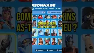 Miniature : COMBIEN de SKINS as-tu sur FORTNITE ? 👤🫵🏽 #fortnite #fortniteclips #shorts #ps4 #tendance #skins